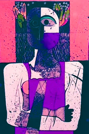 Defensive woman Light purple