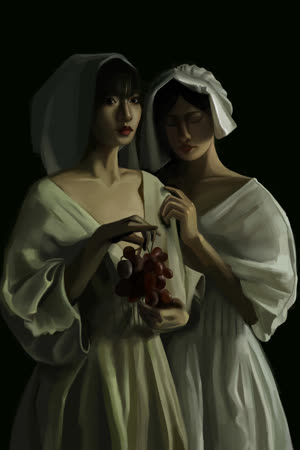 women with a grape
