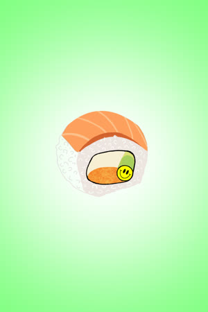 Salmón sushi 