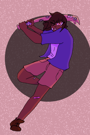 Art trade: my friend drew it, I colored
