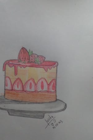 pastel de frutilla