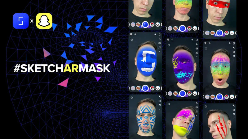 SketchAR Has Debuted AR Masks Within the Snap Yellow Collabs Program