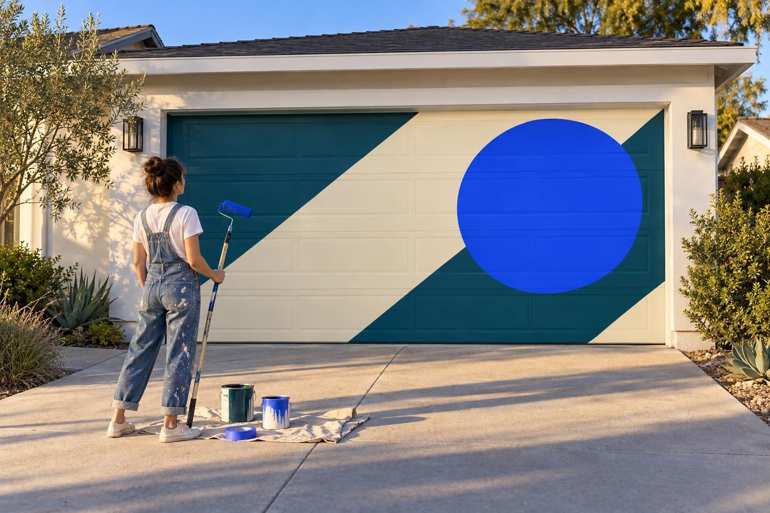 Sketchar mural app on garage