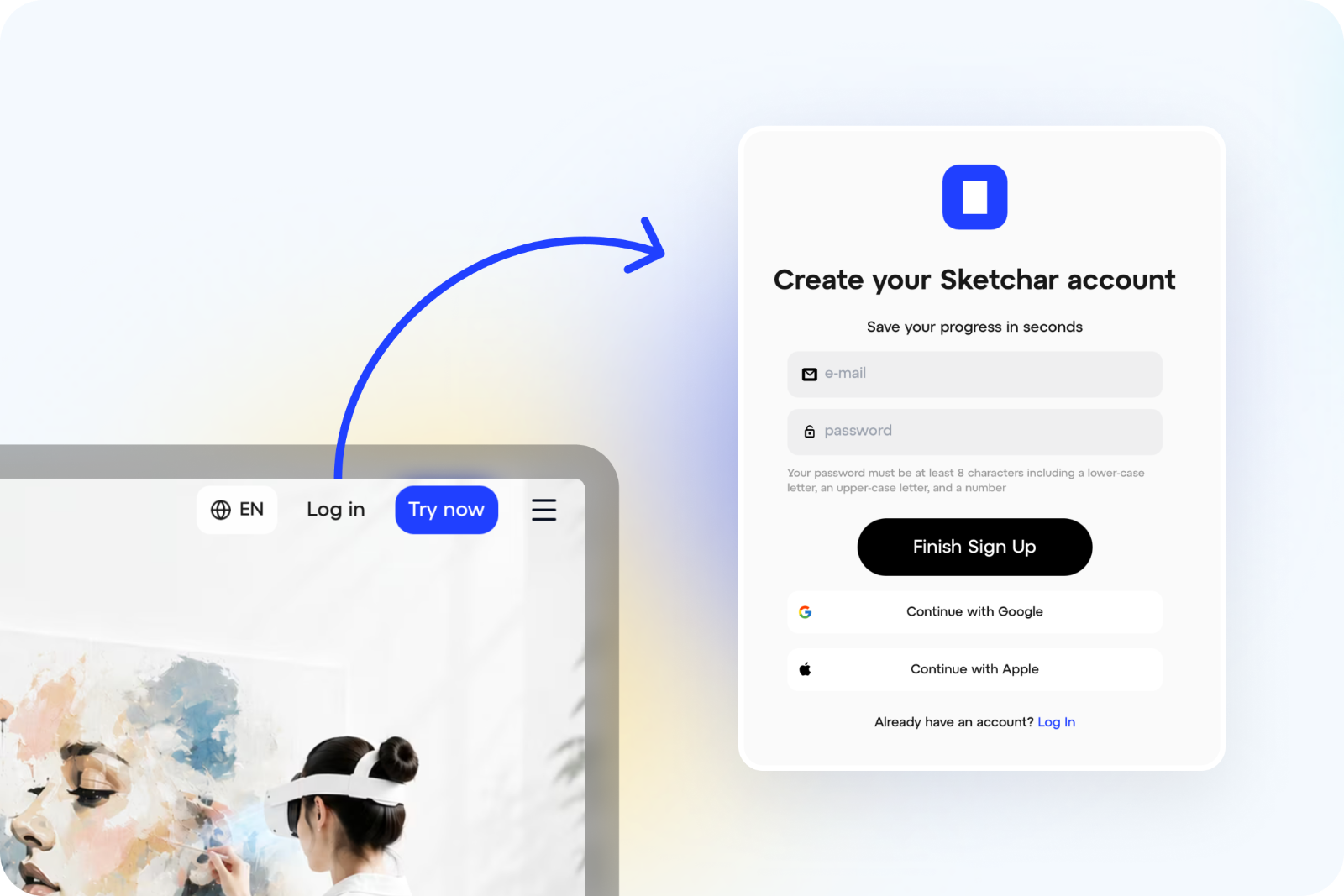 login-sketchar