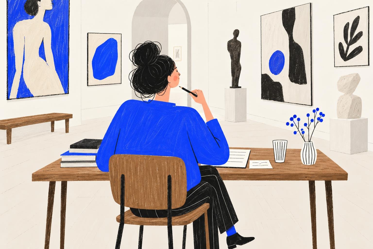 Нарисуй  в стиле современной авторской наивной иллюстрации: минимализм, hand-drawn, забавные пропорции, неровные контур…